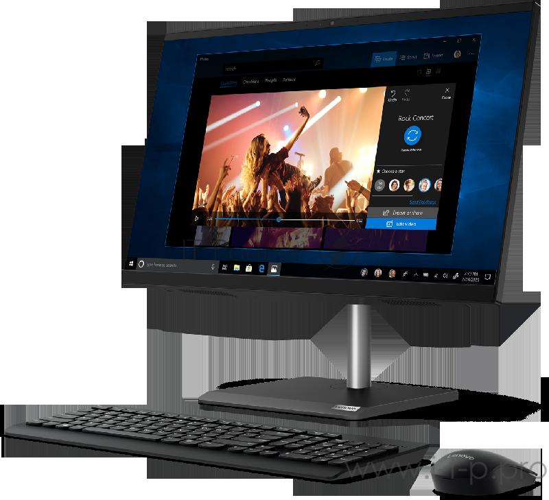 Моноблок Lenovo V50a-24IMB 23,8 i5-10400T 8GB 256GB_M.2 AMD_R625_2GB DVD±RW AC+BT USB KB&Mouse NO_OS 1Y on-site