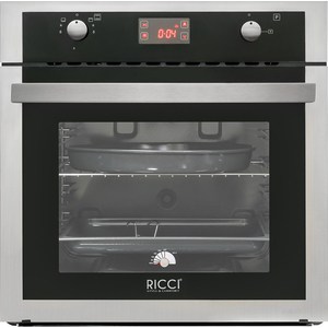 Газовый духовой шкаф RICCI RGO-650IX Объем-63 л.Газовый гриль.Таймер. Эмал. покрытие