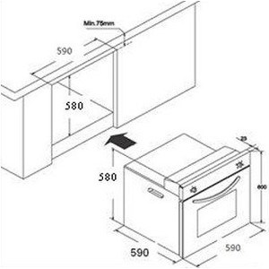 Духовой шкаф Ricci RGO 620 BG