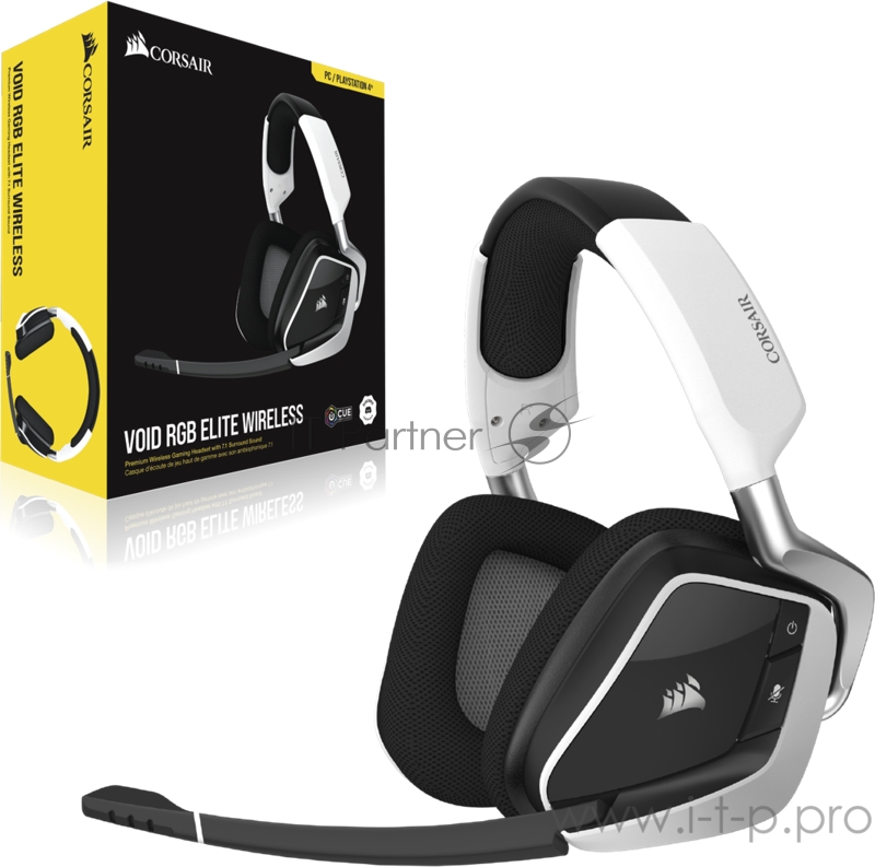 Игровая гарнитура Corsair Gaming™ VOID RGB ELITE Wireless Premium Gaming Headset with 7.1 Surround Sound, White Игровая гарнитура Corsair Gaming™ VOID RGB ELITE Wireless Premium Gaming Headset with 7.1 Surround Sound, White