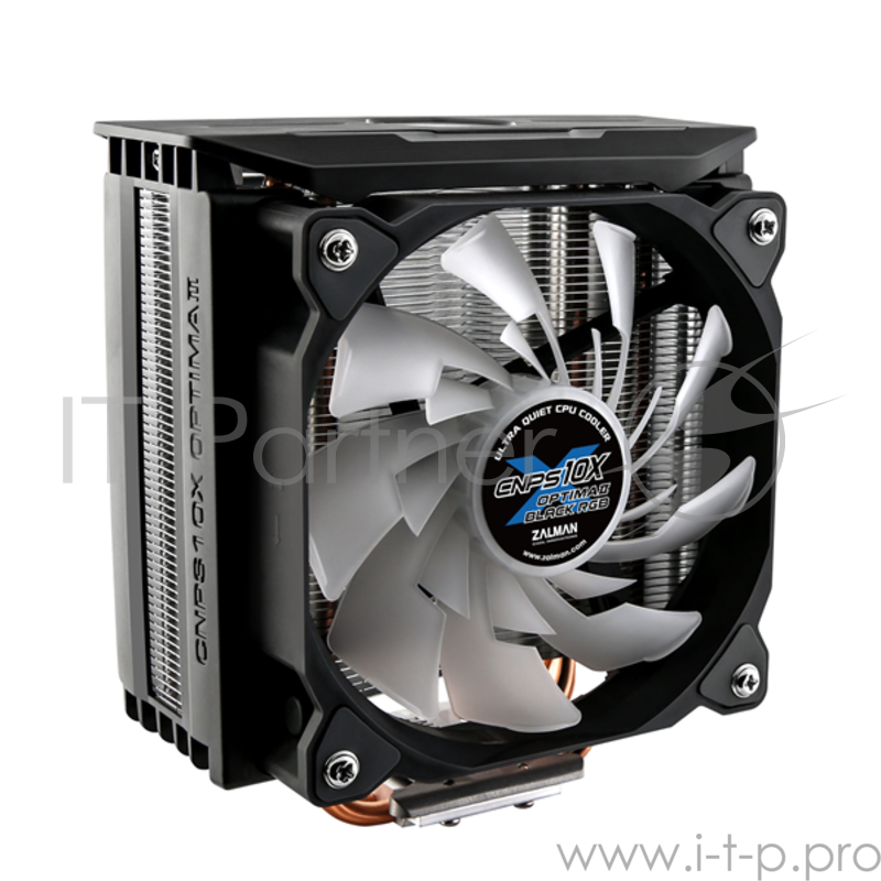 Кулер CPU ZALMAN CNPS10X Optima II RGB Black (универсальный, 130W, 27dB, 900-1500 rpm, 120мм, (3+4) pin, медь+алюминий)