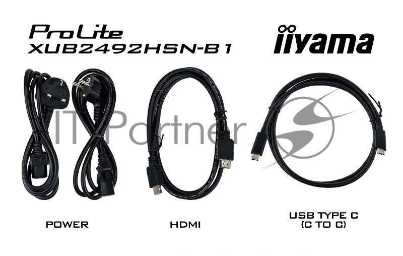 Монитор Iiyama 23.8 ProLite XUB2492HSN-B1 черный IPS LED 5ms 16:9 HDMI M/M матовая HAS Pivot 250cd 178гр/178гр 1920x1080 D-Sub DisplayPort FHD USB 5