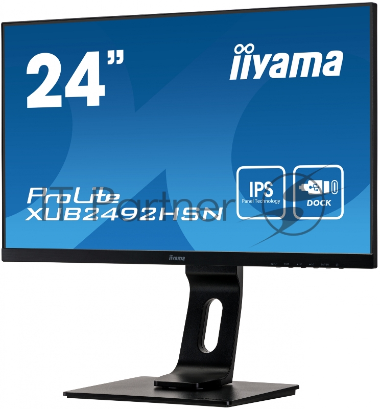 Монитор Iiyama 23.8 ProLite XUB2492HSN-B1 черный IPS LED 5ms 16:9 HDMI M/M матовая HAS Pivot 250cd 178гр/178гр 1920x1080 D-Sub DisplayPort FHD USB 5
