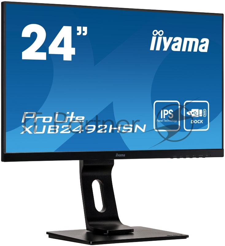 Монитор Iiyama 23.8 ProLite XUB2492HSN-B1 черный IPS LED 5ms 16:9 HDMI M/M матовая HAS Pivot 250cd 178гр/178гр 1920x1080 D-Sub DisplayPort FHD USB 5