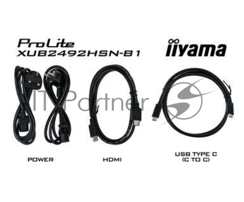 Монитор Iiyama 23.8 ProLite XUB2492HSN-B1 черный IPS LED 5ms 16:9 HDMI M/M матовая HAS Pivot 250cd 178гр/178гр 1920x1080 D-Sub DisplayPort FHD USB 5