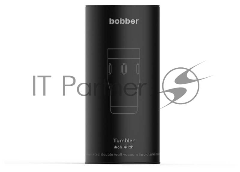 Термокружка Bobber Tumbler-350 0.35л. черный тубус (TUMBLER-350/BLA)