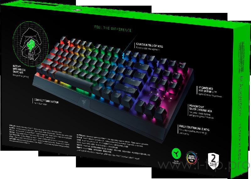 Игровая клавиатура Razer Blackwidow V3 Razer™ BlackWidow V3 Tenkeyless - Mechanical Gaming Keyboard - RUSSIAN Layou
