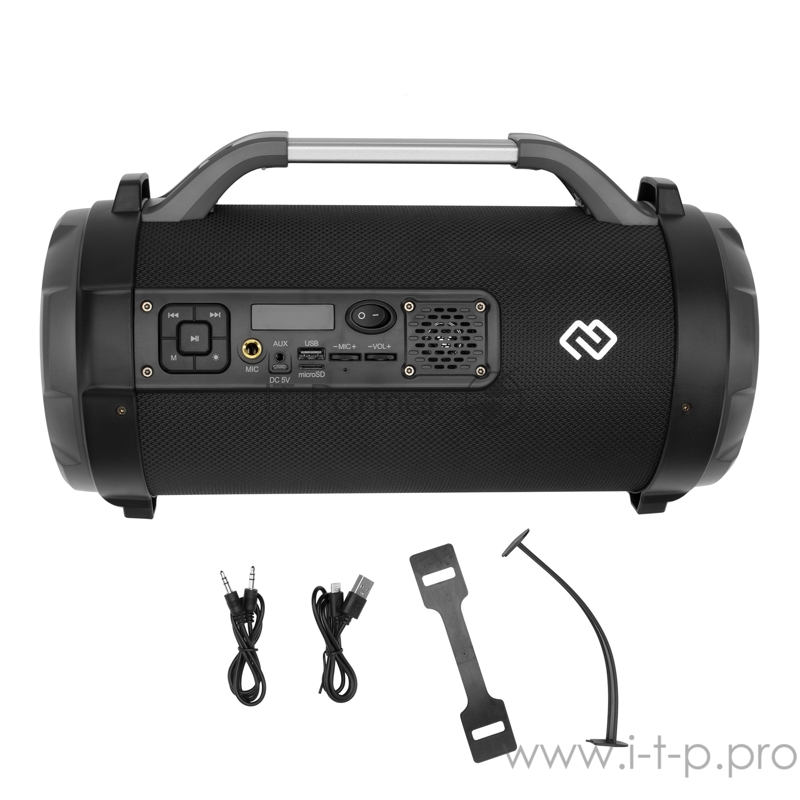 Колонка порт. Digma S-23 черный 18W 1.0 BT 10м 1800mAh (SP2318B)