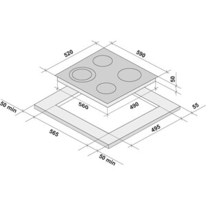 Электрическая варочная поверхность KRONA ORSA 60 BL