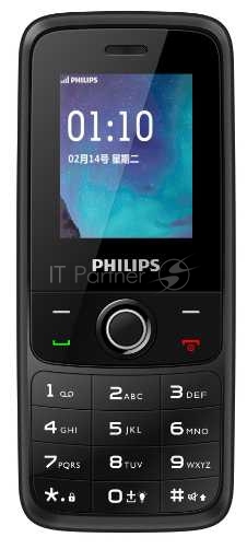 Мобильный телефон Philips E117 Xenium 32Mb темно-серый моноблок 2Sim 1.77 128x160 GSM900/1800 FM microSD