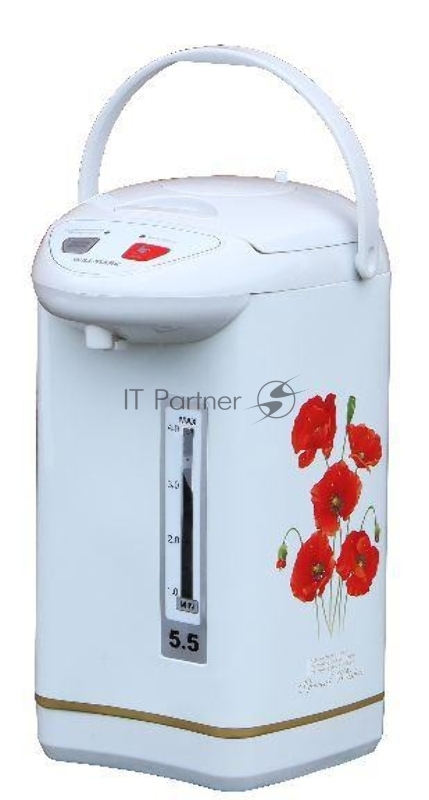 Термопот WILLMARK WAP-553UW (5.5л, 3 сп. подачи воды, повторное кипячение, 800Вт, белый)