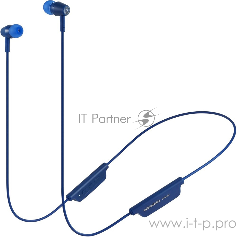 Гарнитура накладные Audio-Technica ATH-CLR100BT синий беспроводные bluetooth в ушной раковине (80000912)