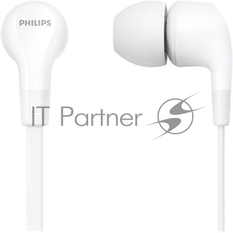 Гарнитура вкладыши Philips TAE1105WT/00 1.2м белый проводные в ушной раковине