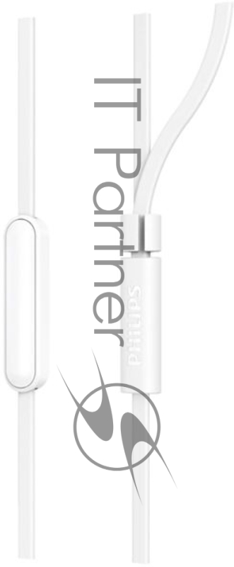 Гарнитура вкладыши Philips TAE1105WT/00 1.2м белый проводные в ушной раковине