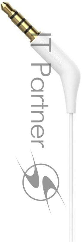 Гарнитура вкладыши Philips TAE1105WT/00 1.2м белый проводные в ушной раковине