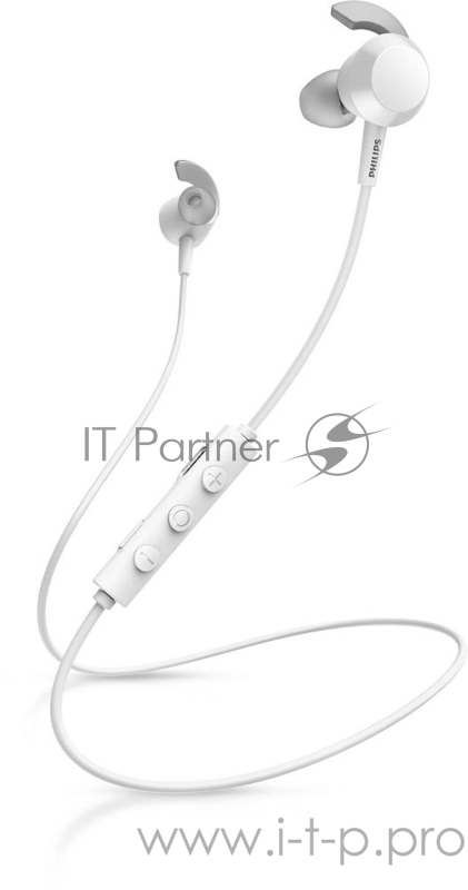 Гарнитура вкладыши Philips TAE4205WT/00 белый беспроводные bluetooth в ушной раковине
