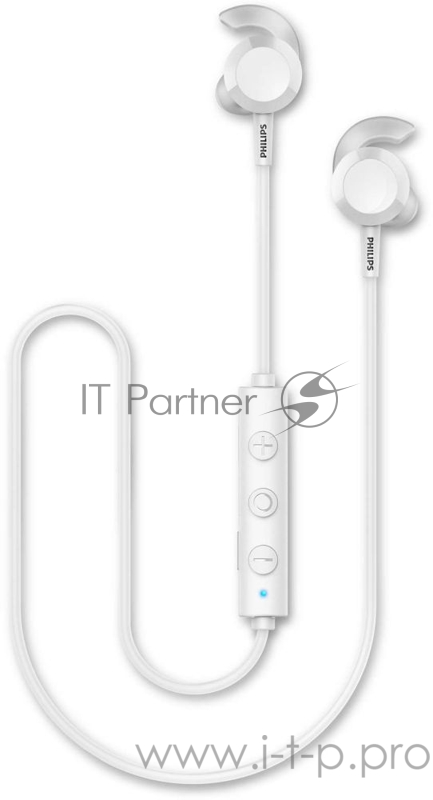 Гарнитура вкладыши Philips TAE4205WT/00 белый беспроводные bluetooth в ушной раковине