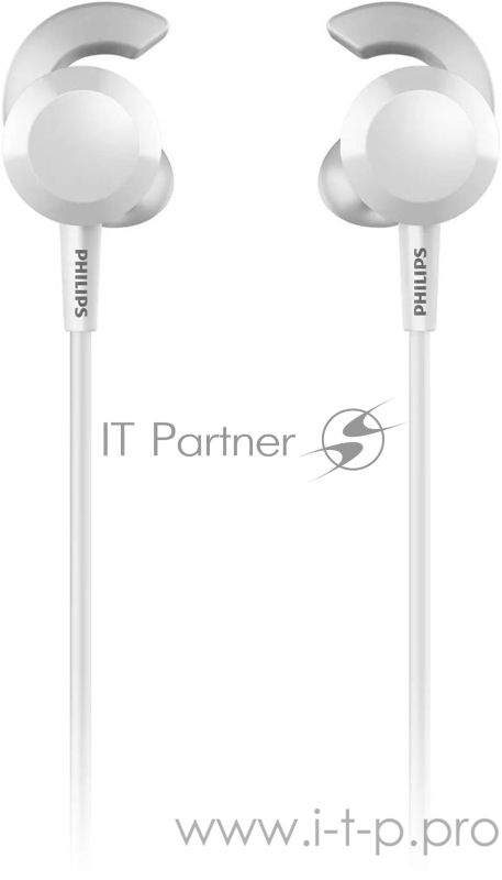 Гарнитура вкладыши Philips TAE4205WT/00 белый беспроводные bluetooth в ушной раковине