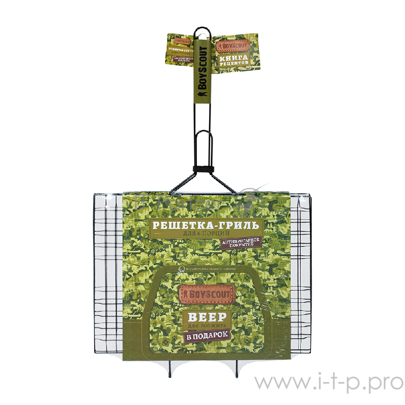Решетка-гриль BOYSCOUT 400х300мм для 6 порций блюд, большая