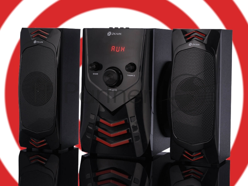 Колонки Oklick OK-432 2.1 черный 25Вт