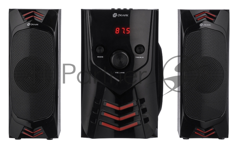 Колонки Oklick OK-432 2.1 черный 25Вт