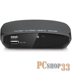 Цифровая ТВ приставка BBK SMP002HDT2 черный