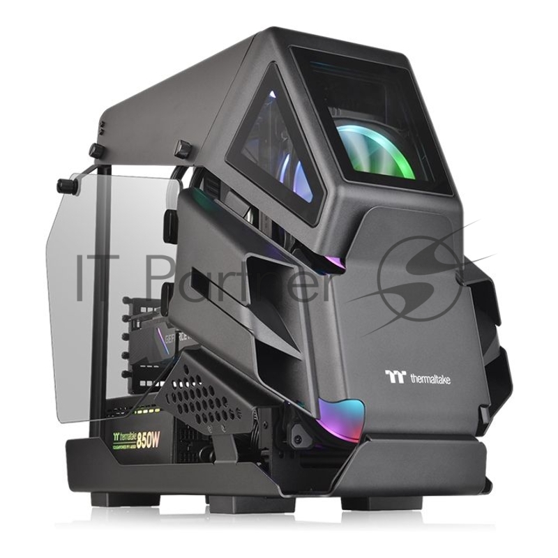 Корпус без блока питания AH T200/Black/Win/SPCC/5mm Tempered Glass*2