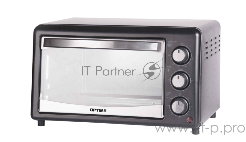 Жарочный шкаф OPTIMA O-232MB (18л, таймер, противень, решетка, черный, 1300Вт)