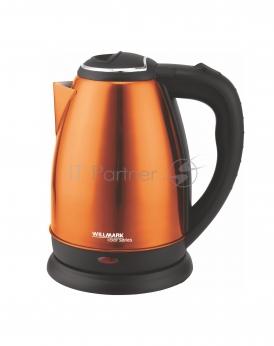 Чайник электрический WILLMARK WEK-1808SS (1.8л, поворот на 360 градусов, корп. из нерж. стали) (Оранжевый)