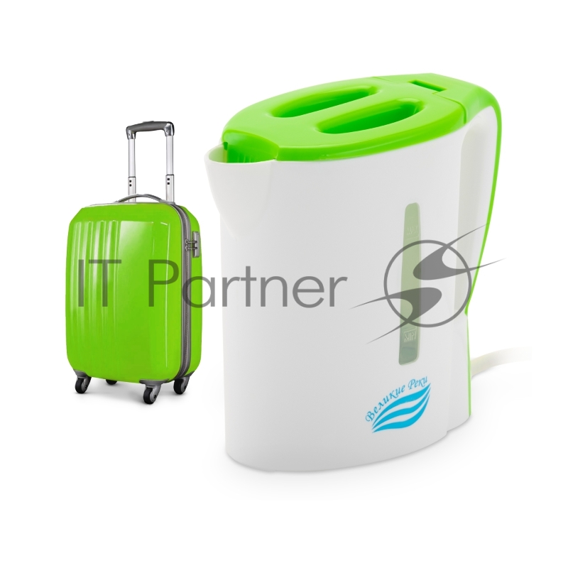 Чайник электрический Великие Реки Мая-1 бело-салатовый