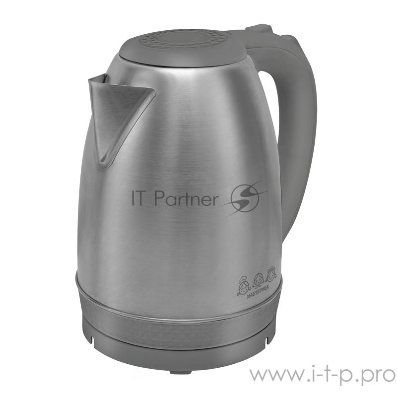 Чайник электрический Мастерица EK-1801М, дымчатый, 1,8л, нержавейка