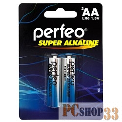 Батарейка Perfeo LR6/2BL Super Alkaline (2 шт. в уп-ке)