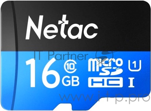 Флеш карта microSDHC 16GB Netac P500 <NT02P500STN-016G-R> (с SD адаптером) 80MB/s