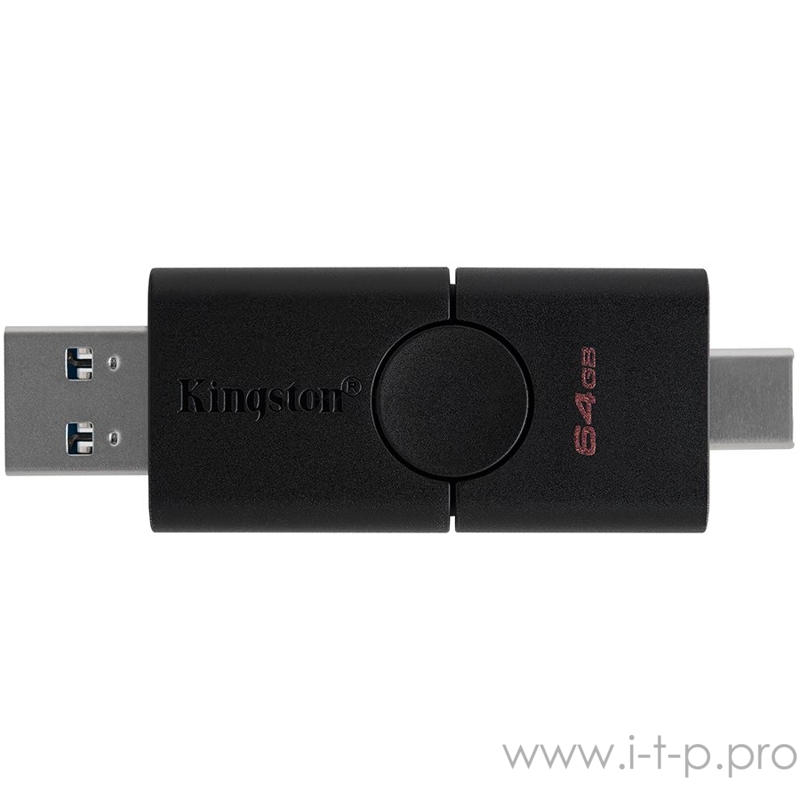Флеш Диск Kingston 64Gb DataTraveler DUO <DTDE/64GB>, USB Type-A и USB Type-C