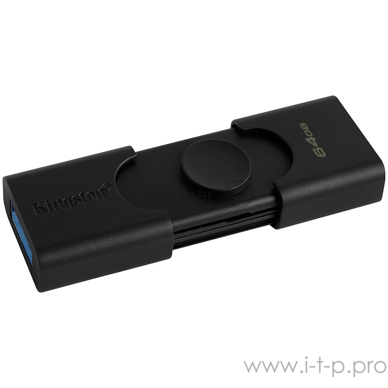Флеш Диск Kingston 64Gb DataTraveler DUO <DTDE/64GB>, USB Type-A и USB Type-C