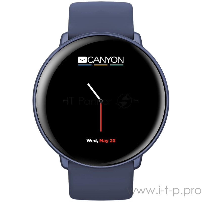 Смарт-часы Smart watch, 1.22inches IPS full touch screen, aluminium+plastic body,IP68 waterproof, multi-sport mode with swimming mode, compatibility with iOS and android,Blue with extra blue leather belt, Host: 41.5x11.6mm, Strap: 240x20mm, 20.8g