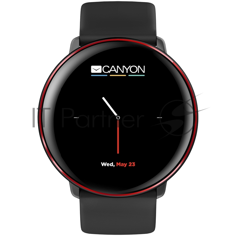 Смарт-часы Smart watch, 1.22inches IPS full touch screen, aluminium+plastic body,IP68 waterproof, multi-sport mode with swimming mode, compatibility with iOS and android,black-red body with extra black leather belt, Host: 41.5x11.6mm, Strap: 240x20mm