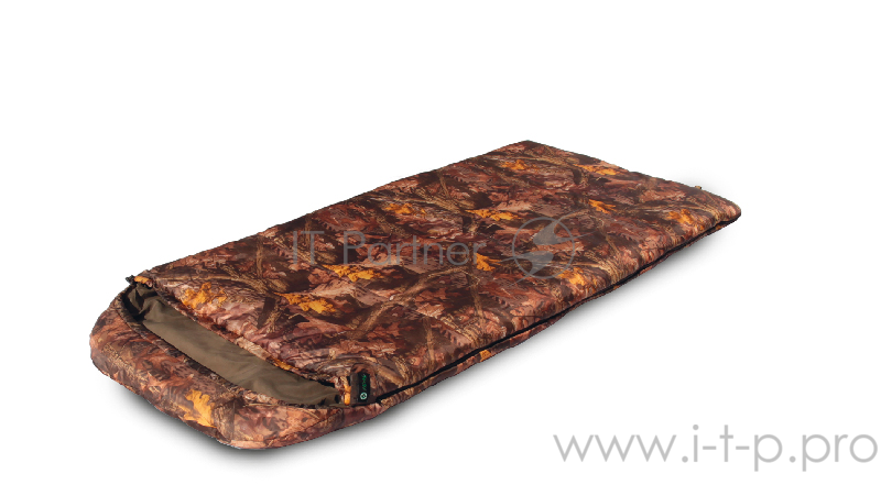 Спальный мешок PRIVAL Берлога КМФ (95см, капюшон, 400 гр./м2) правый