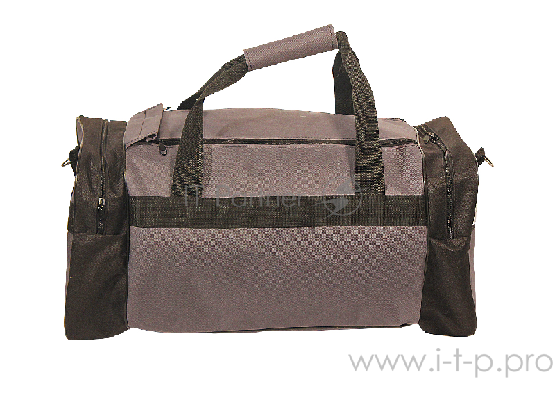 Сумка дорожная 30л, 3 кармана, серый