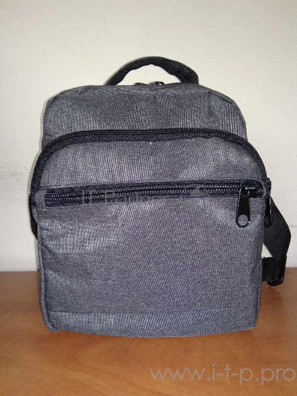 Сумка плечевая городская средняя 25х22х12, серый