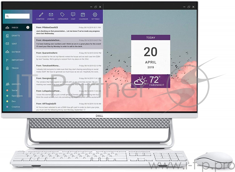 Моноблок Dell Inspiron 7700 27 Full HD Touch i7 1165G7/16Gb/1Tb/SSD512Gb/MX330 2Gb/Windows 10 Home/WiFi/BT/Cam/серебристый 1920x1080