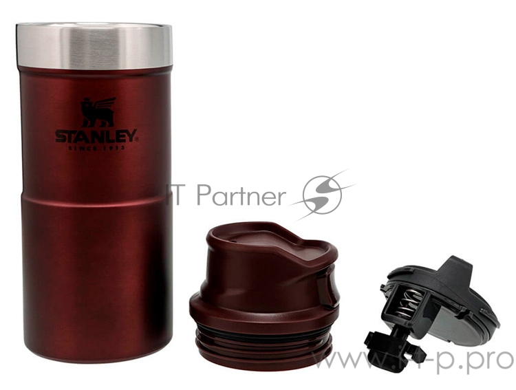 Термокружка Stanley The Trigger-Action Travel Mug 0.35л. бордовый (10-06440-043)