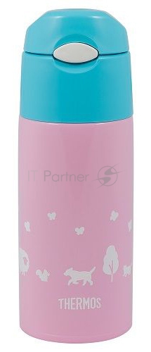 Термос Thermos FHL-401F LP 0.4л. розовый/голубой с чехлом (320148)