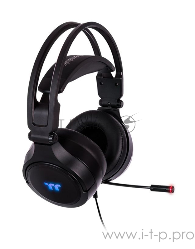 Наушники с микрофоном Thermaltake Riing Pro черный накладные USB оголовье (GHT-RPR-DIECBK-29)