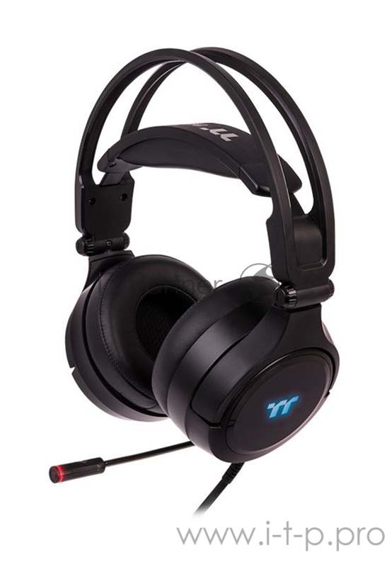 Наушники с микрофоном Thermaltake Riing Pro черный накладные USB оголовье (GHT-RPR-DIECBK-29)