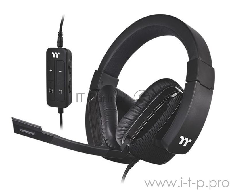 Наушники с микрофоном Thermaltake Shock XT 7.1 черный накладные оголовье (GHT-SHX-DIECBK-36)