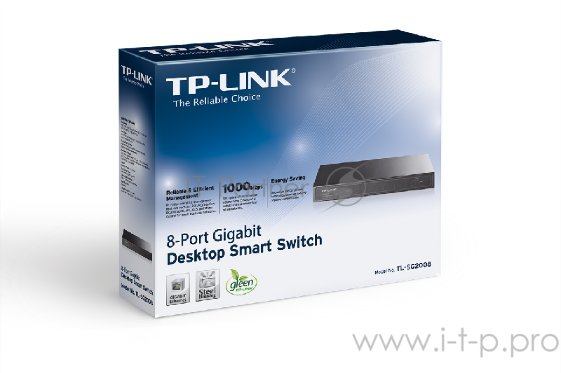Сетевое оборудование TP-Link SMB TL-SG2008 8-port Pure-Gigabit Desktop Smart Switch, 8 10/100/1000Mbps RJ45 ports, Tag-based VLAN, STP/RSTP/MSTP, IGMP V1/V2/V3 Snooping, DHCP Filtering, 802.1P Qos, Rate Limiting, Voice VLAN,
