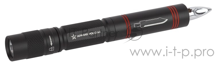 Фонарь с ножом ЭРА MB-603 Кастет {1,5Вт светодиод, алюминий, нож 4,5 см, молоток для стекла, 1хАА не в комплекте}