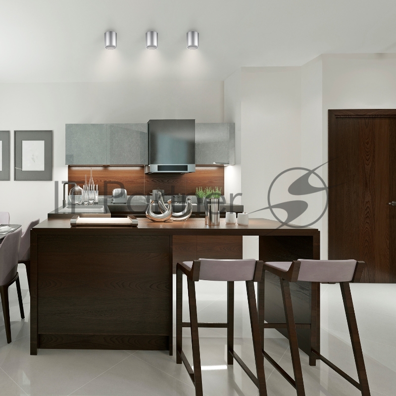 Светильник светодиодный накладной HD004 12W (хром сатин) 4100K 79x100мм | HD004 | Gauss