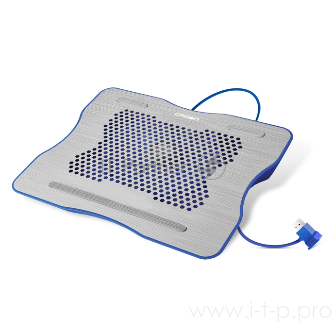 Аксессуар к ноутбуку CROWN Подставка для ноутбука CMLC-1001 silver&blue (до 15,6 , материал металл Вес 530 г Размер 331* 264*43 мм)